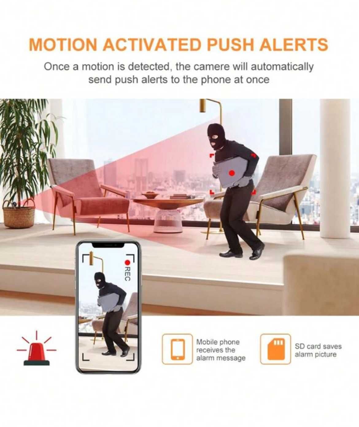Mini camera inteligenta wifi interior/exterior