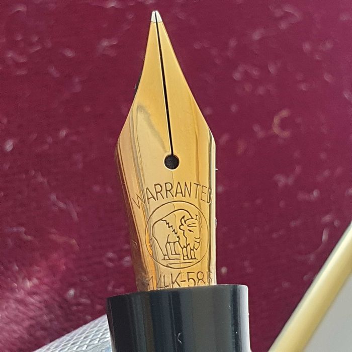 Сребърни химикалка и писалка със златен писец 14к Warranted