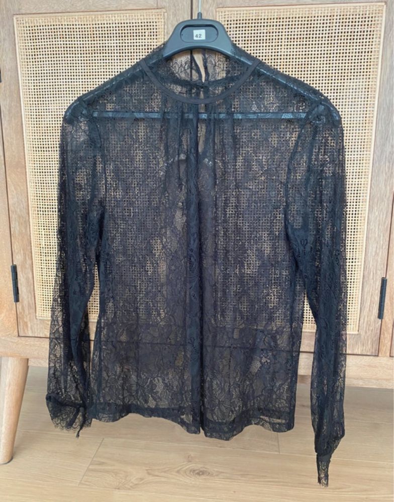 Camasa H&M din dantela neagra, XS