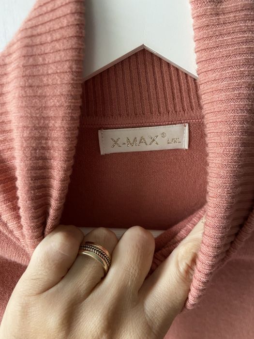 Maletă piersică cu lână și cașmir, M-XL