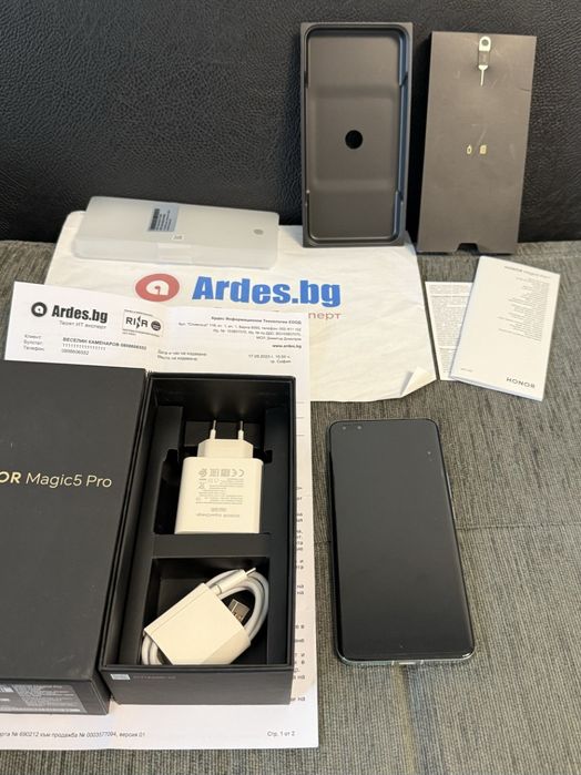 КАТО НОВ 512GB Honor Magic 5 Pro Гаранция Ardes 2025 Green / Зелен