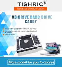 Адаптер Caddy 9.5 и 12.7мм SATA III адаптер втори хард диск SSD лаптоп