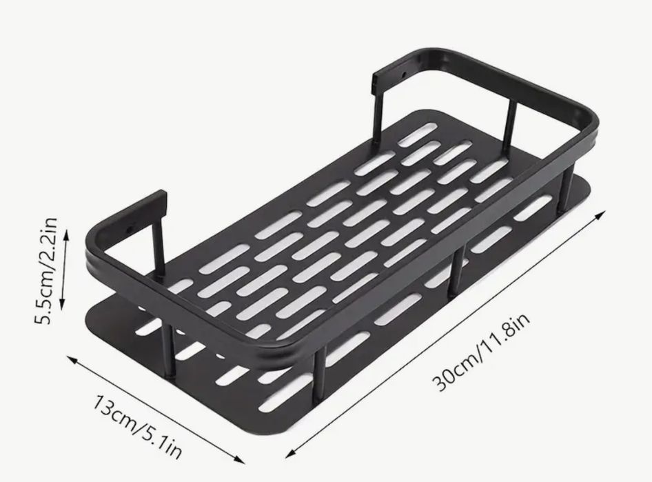 SET 2 Rafturi Black De Baie + 1x Săpunieră Marble •Cadou•