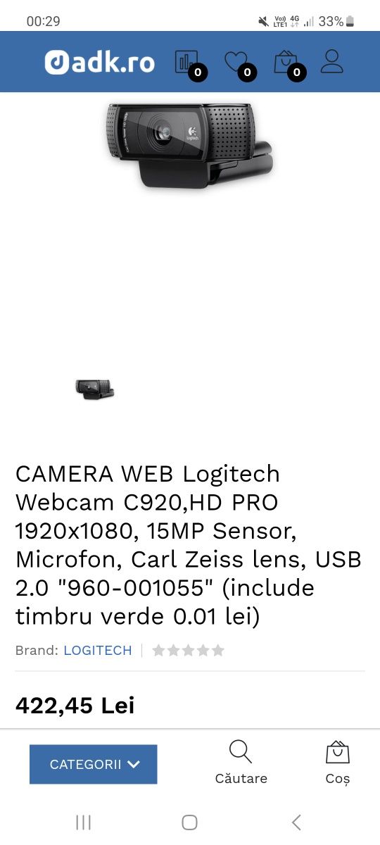 Camera web Logitech C920 PRO HD