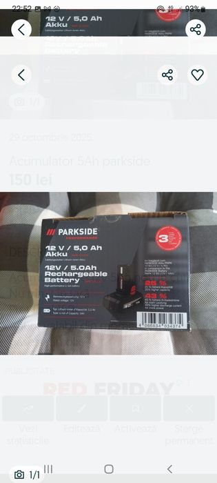 Acumulator 5Ah parkside