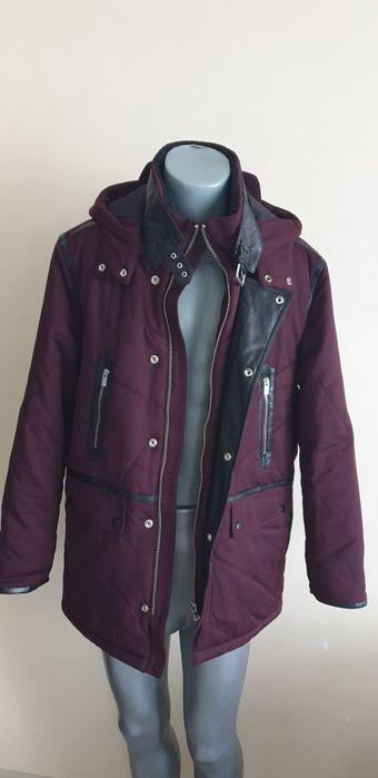 The KOOPLES Paris Wool Leather Parka / L ОРИГИНАЛ! Мъжко Зимно Яке!