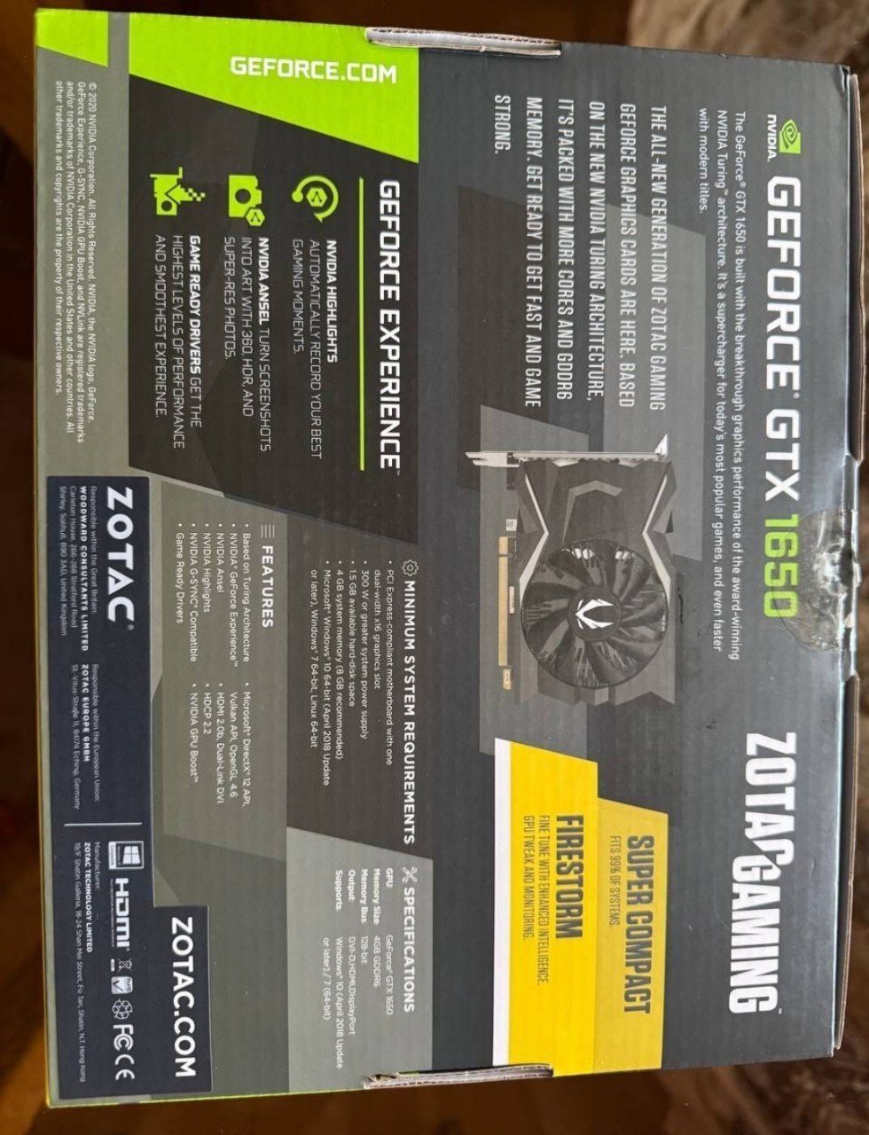 Videokarta Geforce GRX1650