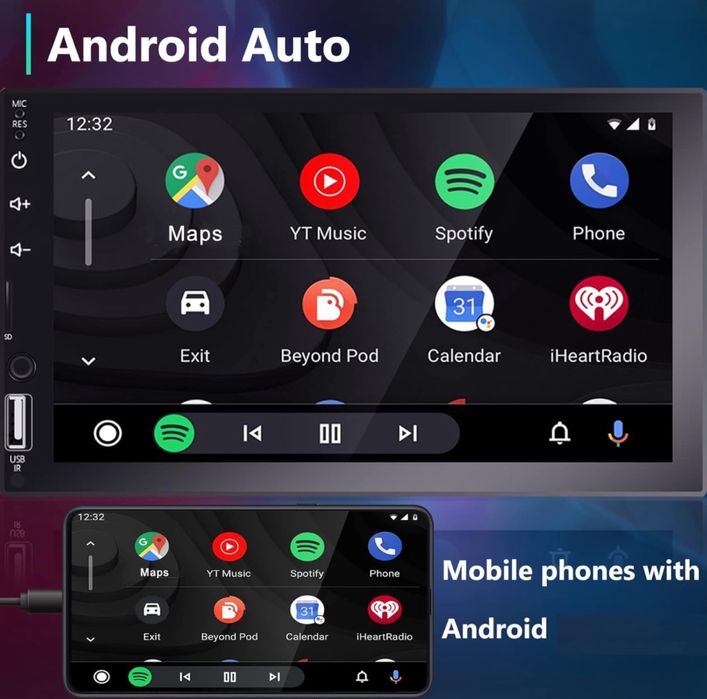 Mp5 video player - Apple Carplay - Android Auto - CADOU CAMERA RETUR