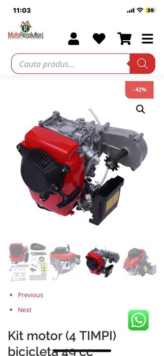 Motor de biciclete în 4 timp cu baie de ulei 50 oră  por nitro la