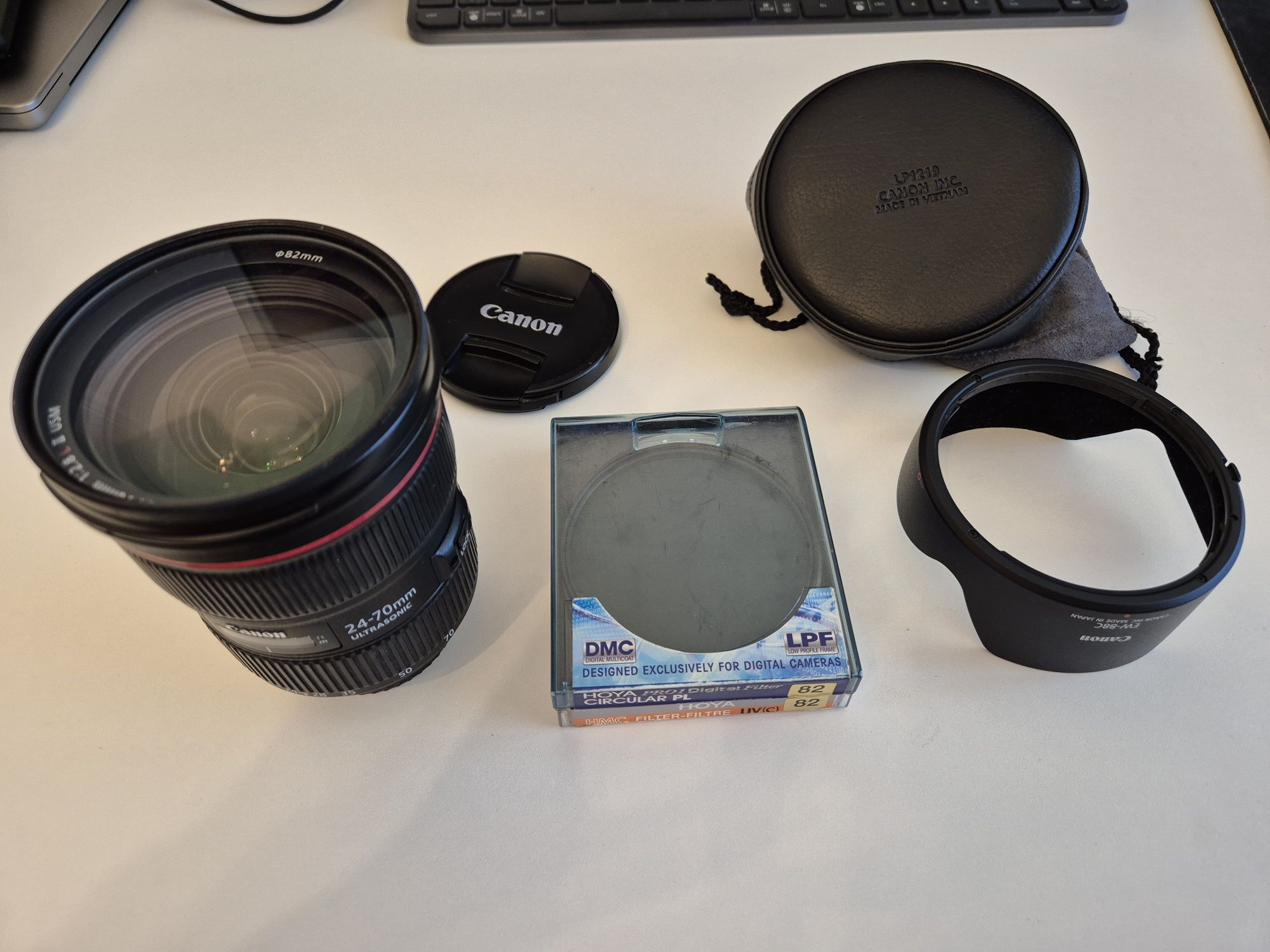 Canon EF 24-70mm f/2.8L II USM stare excelenta + filtre UV/P