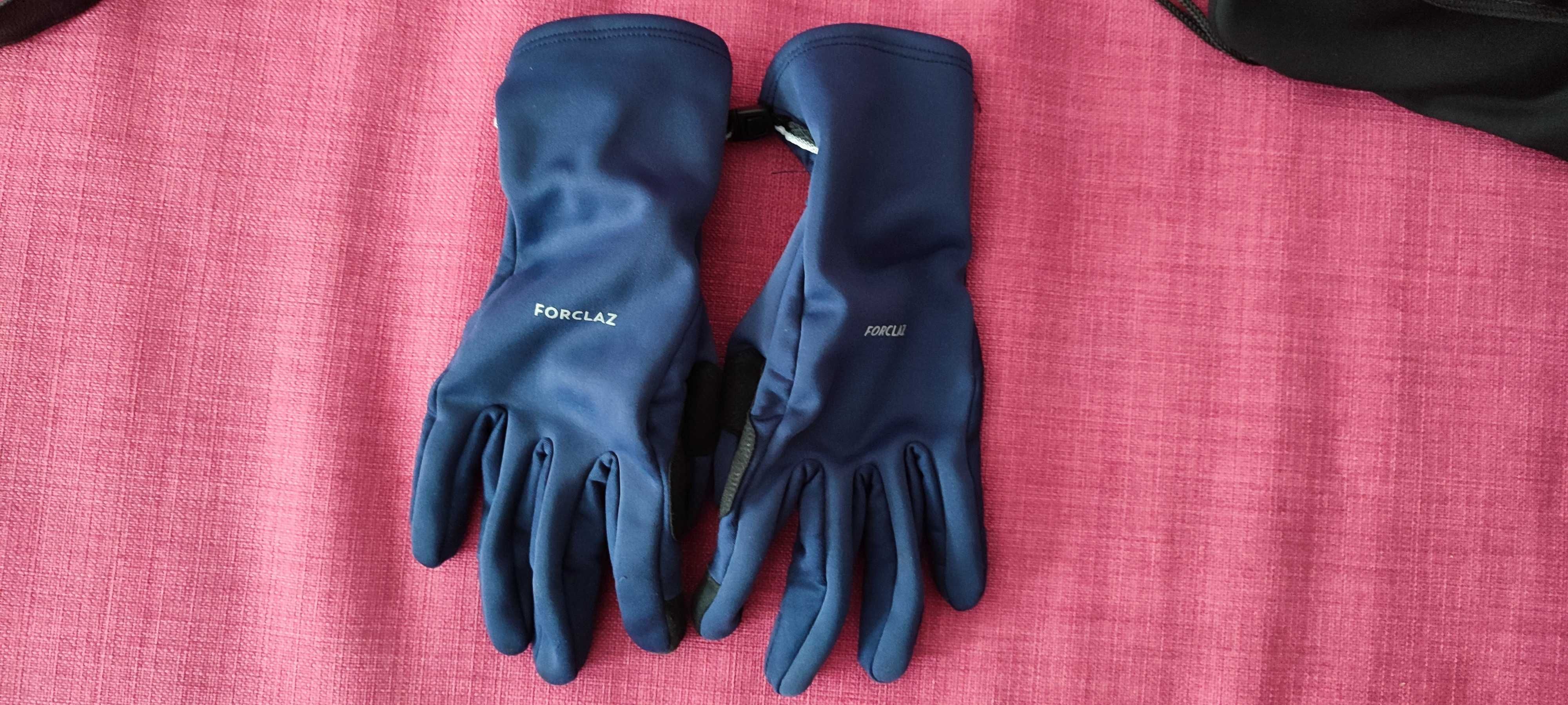 Еластични тактилни ръкавици за планински трекинг , тъмносини