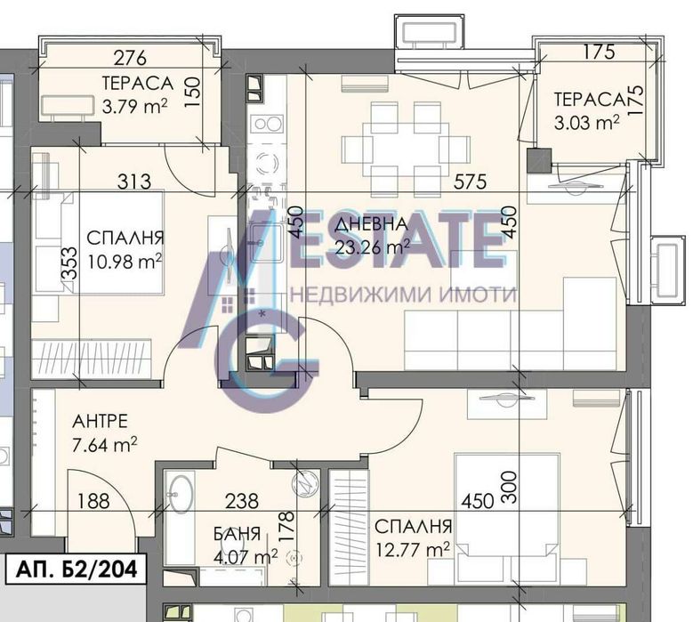 Продава тристаен апартамент в ж.к Меден Рудник - зона В