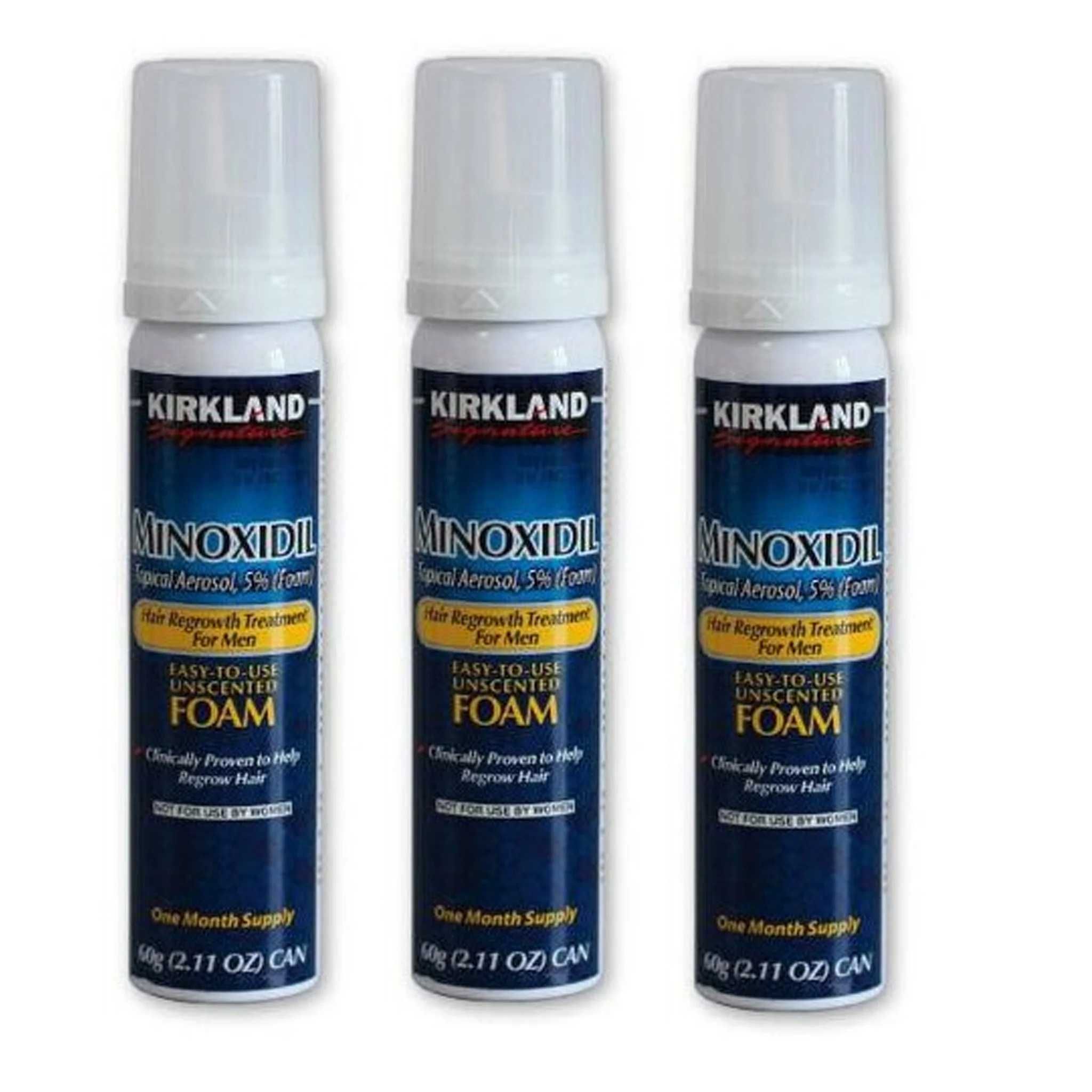 Spuma impotriva caderii parului pentru 3 luni, Minoxidil Kirkland 5%