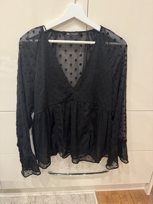 Прозрачна блуза Zara с точки