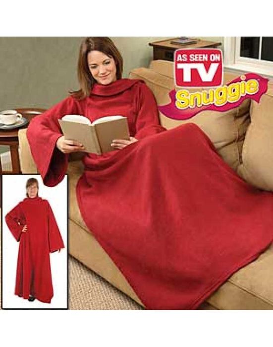 Червено одеяло с ръкави