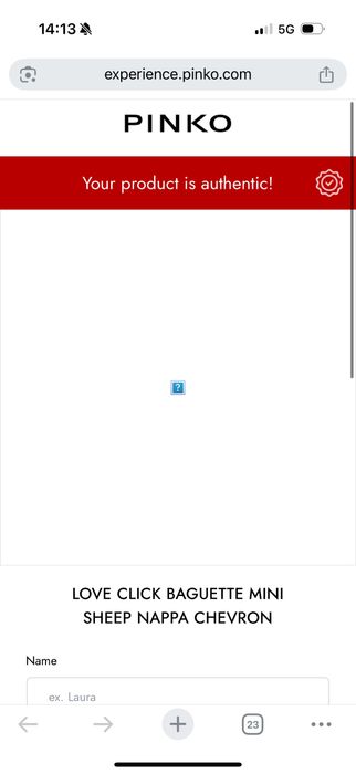 Чанта Pinko Love click baguette mini