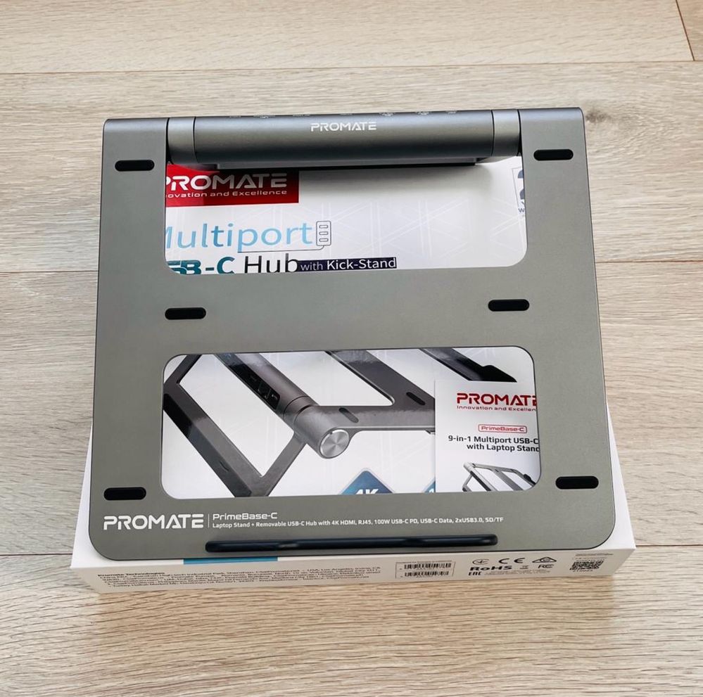 Suport laptop PROMATE PRIMEBASE-C.GREY - Multi port