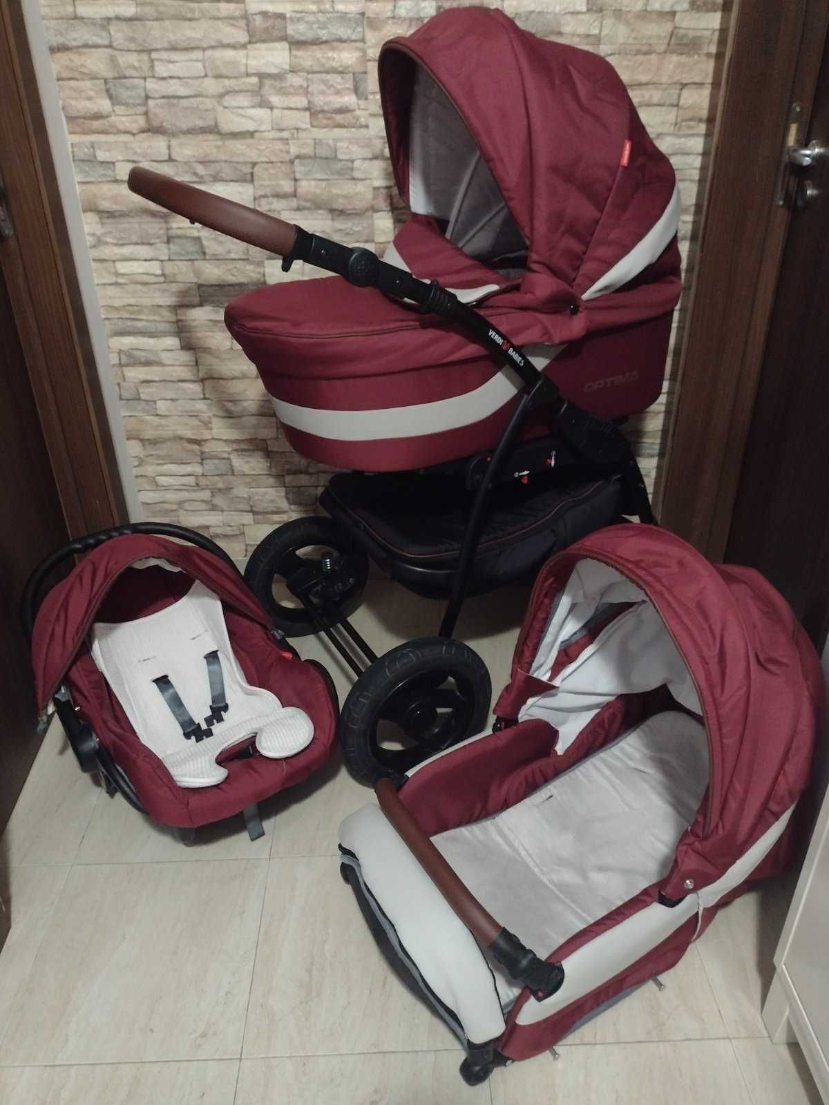 Бебешка/Детска количка 3 в 1 Verdi Optima