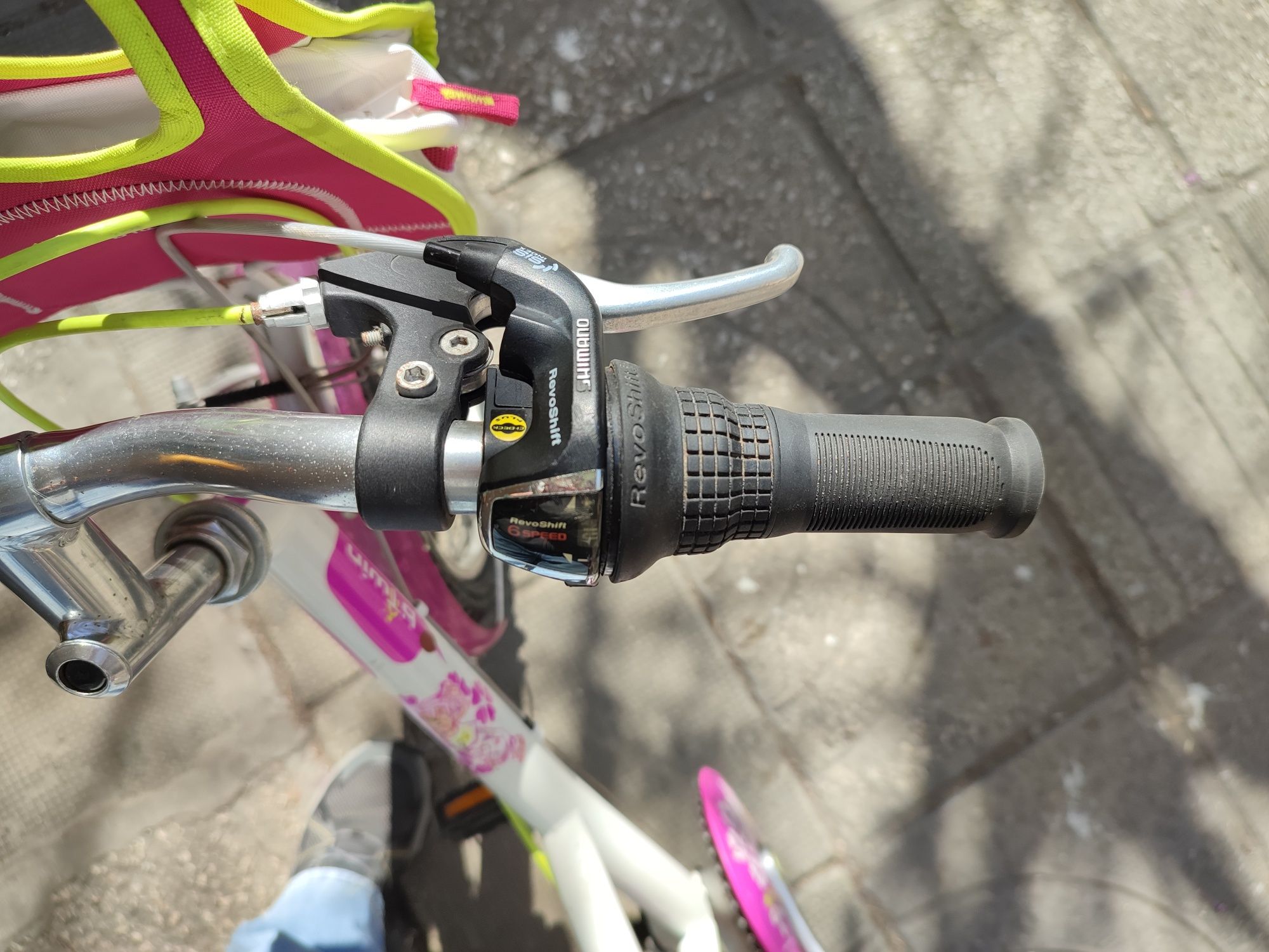 BTWIN 20" колело розово и бяло Shimano 6 скорости