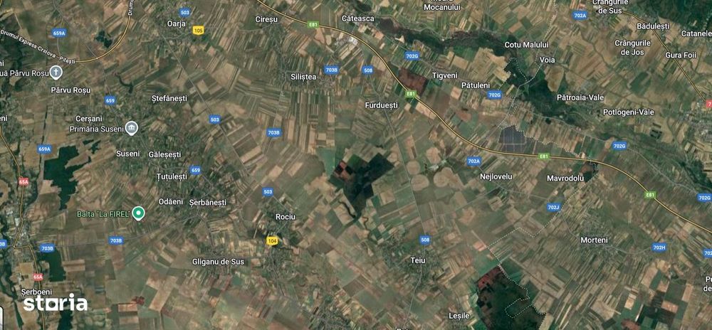 Teren 12 ha Teiu, zona industriala intravilan