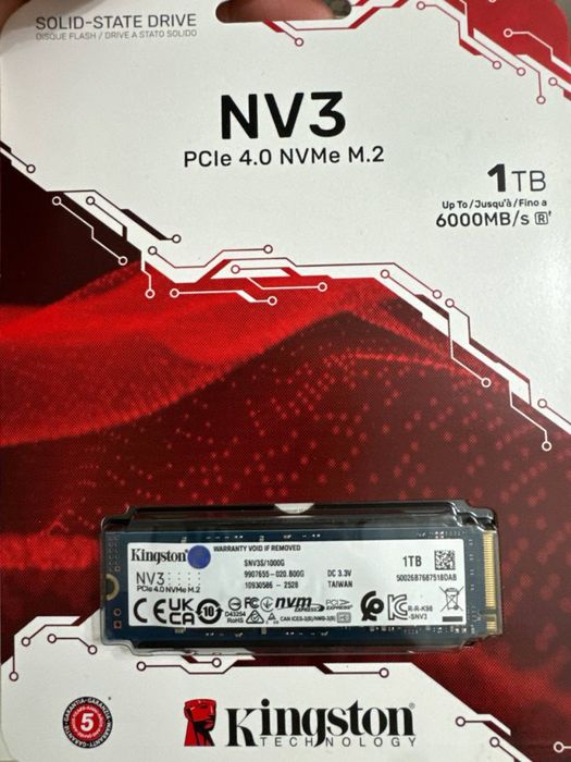 1000 ГБ M.2 NVMe накопитель Kingston NV3