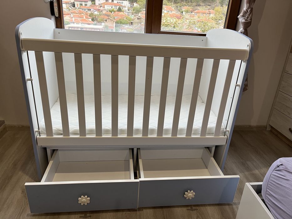 Розова и синя кошара 120/60 с матраци -цена 200лв за всяка