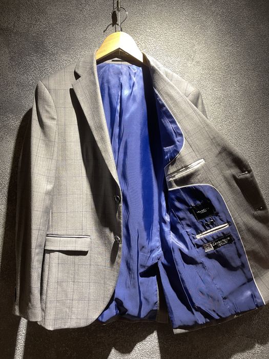 Мъжко сако Selected Homme, размер 46 / 48/ M / L, сиво каре, като ново