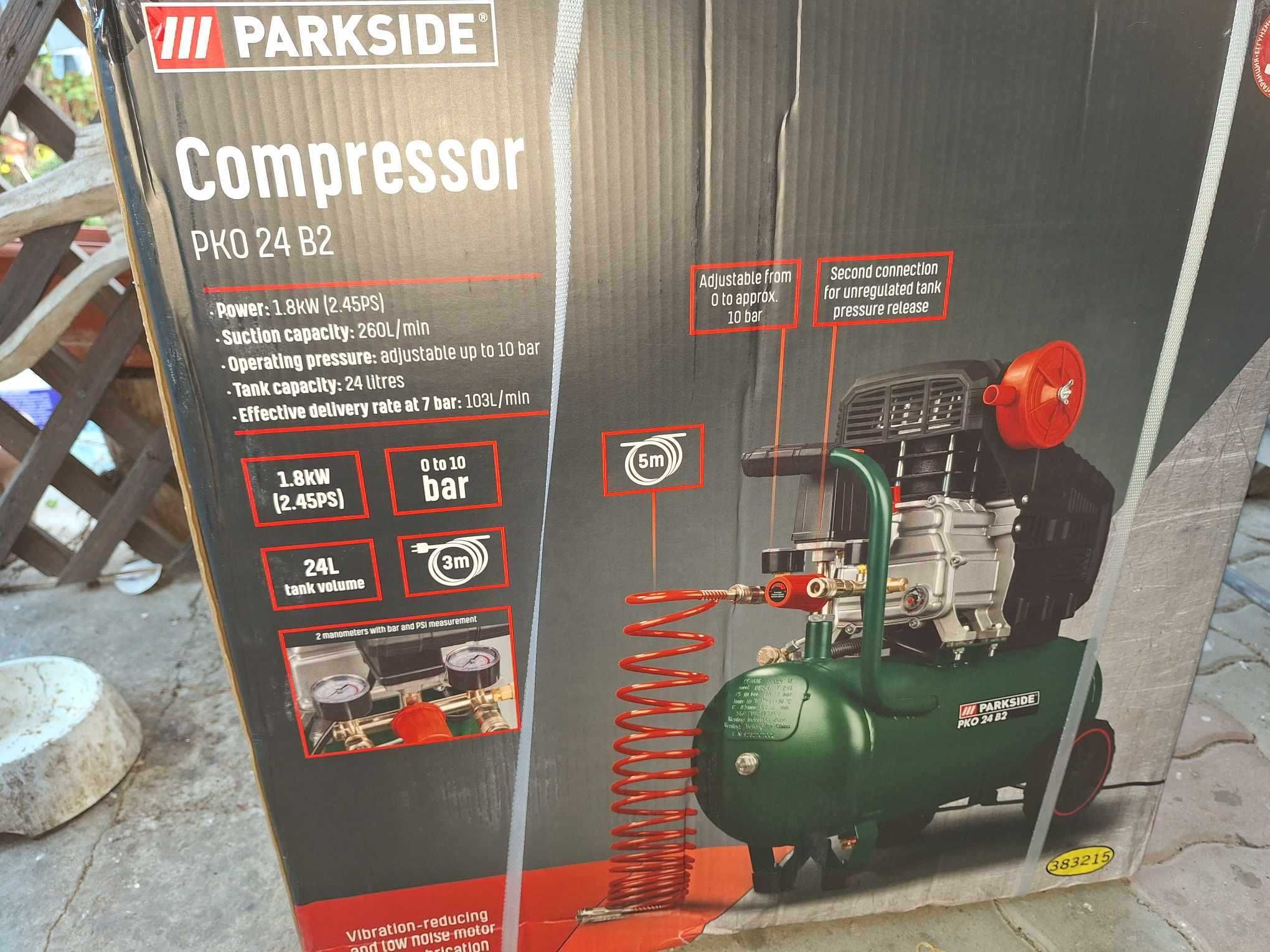 Compresor cu butelie 24 l Parkside