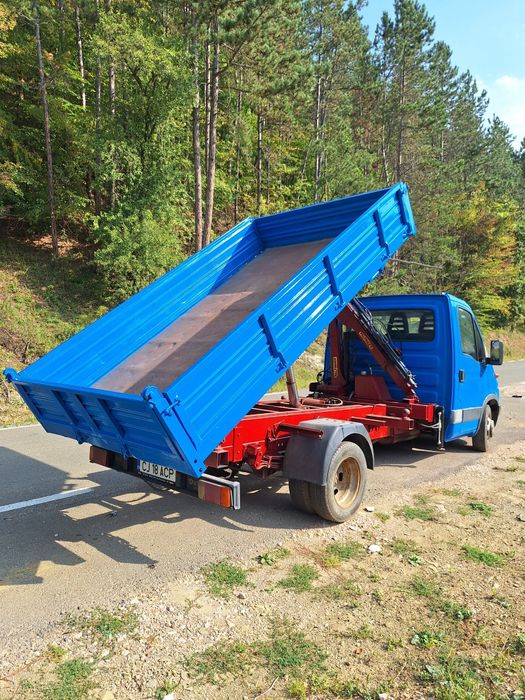 Vând iveco daily basculabil cu macara 35c13