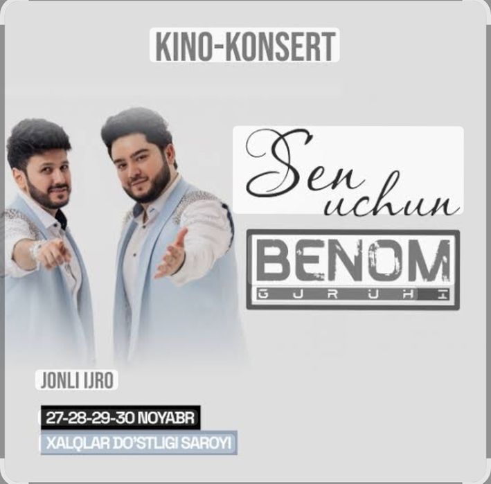 Benom kansertiga bilet bor