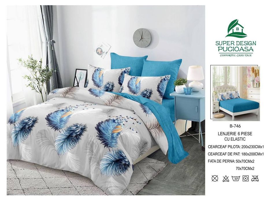 Lenjerie de pat finet 6 piese