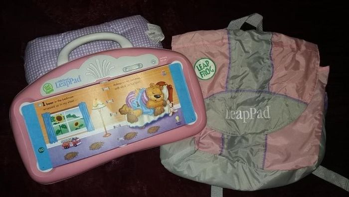 Leapfrog Little Touch roz + carte +geanta