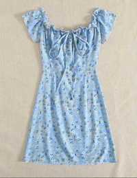 Rochie Noua U C of Benetton, Blue Light floral, S, M, L