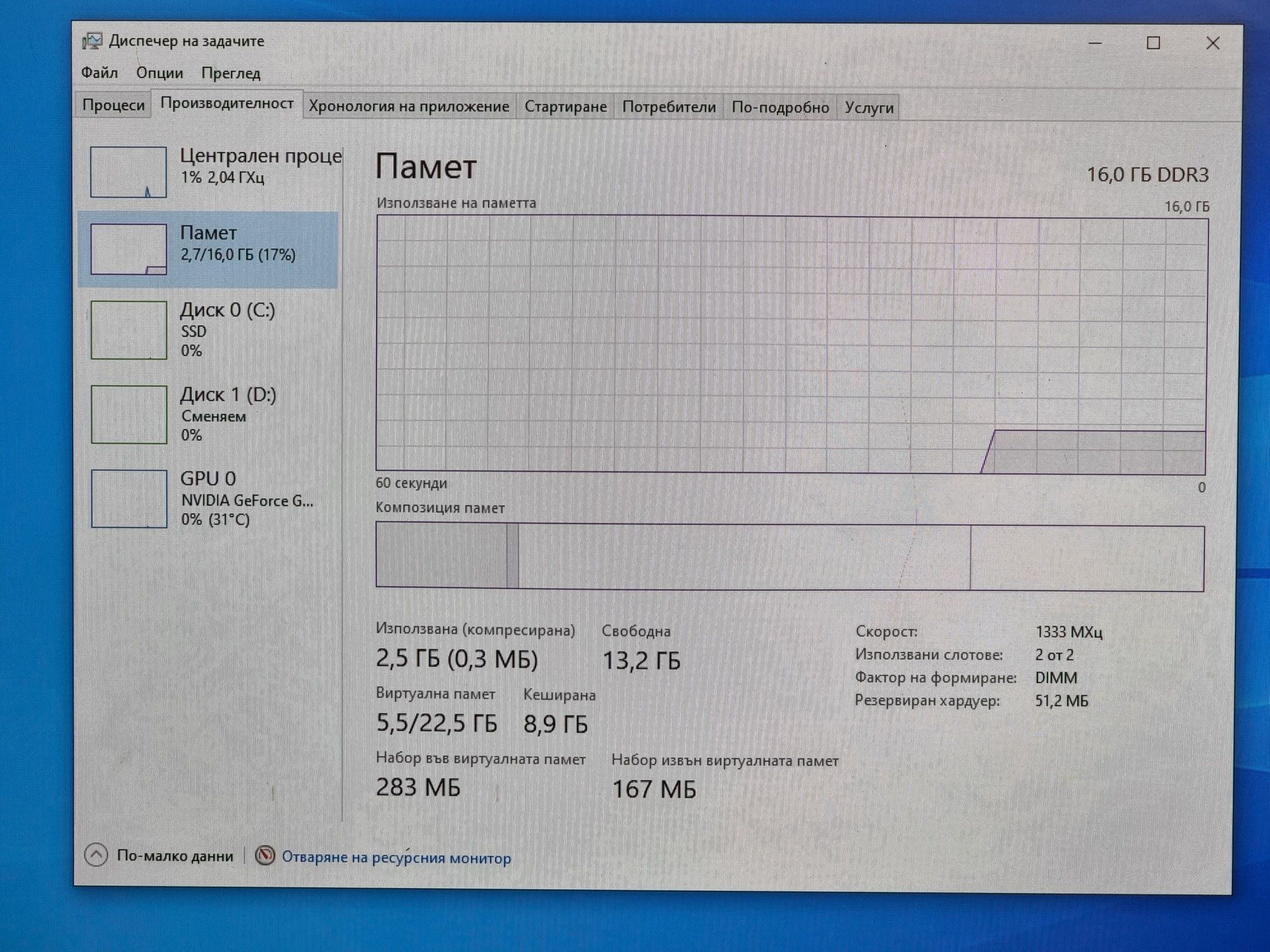 Fortnite Геймърски Компютър /I7 2600/16GB RAM/SSD-256GB/GTX 1060 6GB