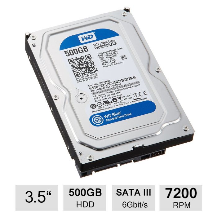 Hdd PC 500GB Western Digital Sata3 7200 WD5000AZLX hard disk sigilat