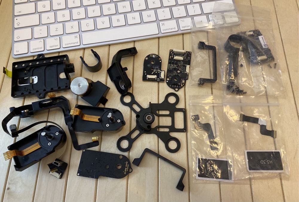 Piese gimbal demontat H3-3D cu adaptor gopro pentru drone dji