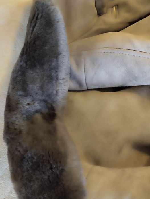 Vând haina blană naturală damă bej m 46-48 talia 2