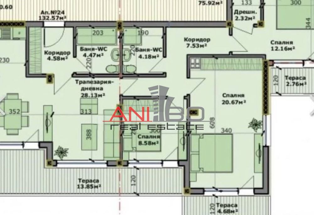 Многостаен в Варна-Виница площ 168 цена 266000