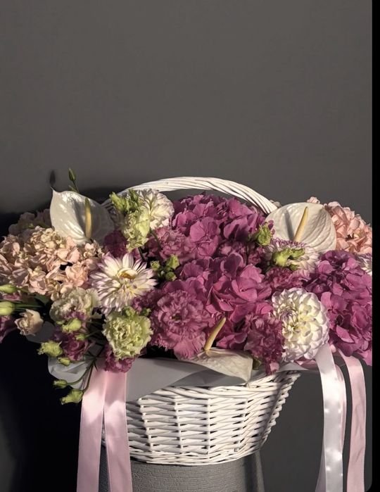 цветы в корзине сост идеал