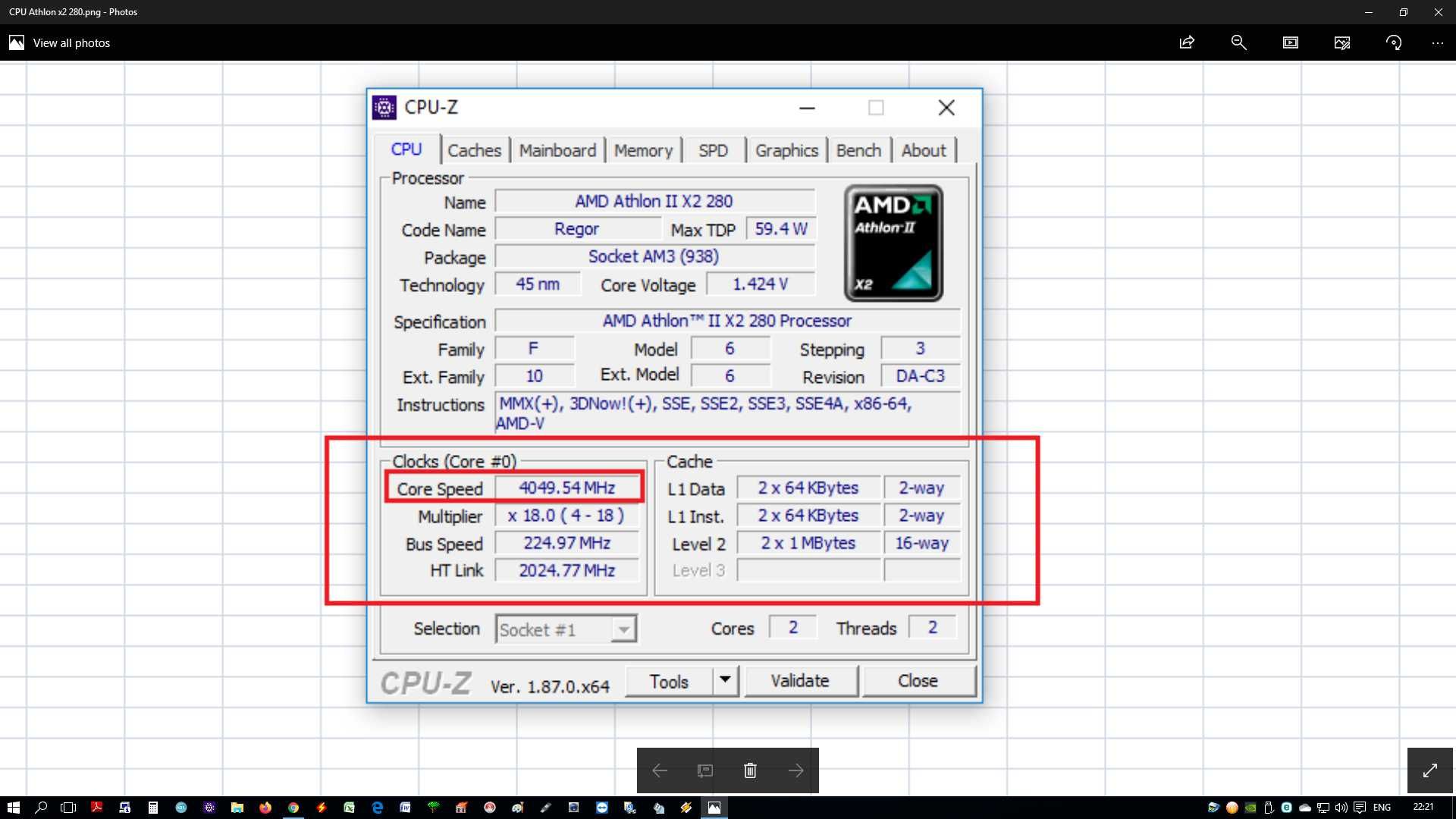 Процесор, AMD Athlon II X2 280 3.6GHz - 4.05GHz, Процесор АМД