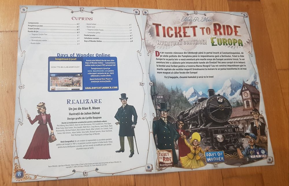 Joc Ticket to Ride Europa, ca NOU