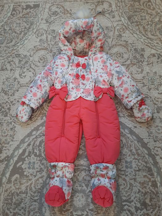 Зимний комбинезон трансформер на девочку размер 74