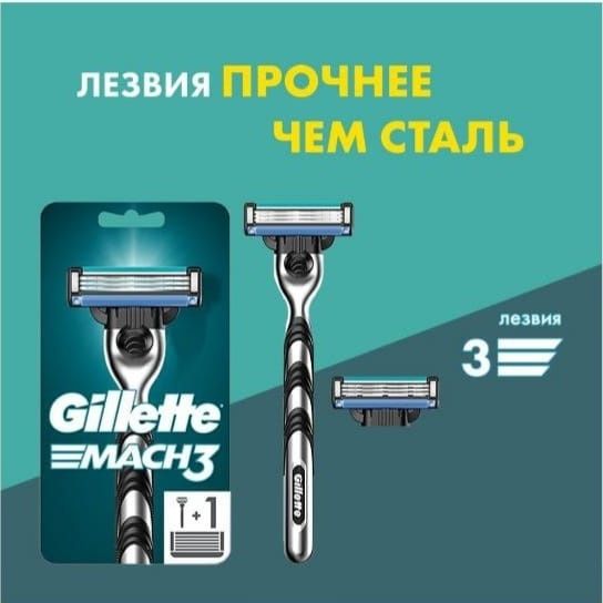 Мужской бритва Gillette mach3