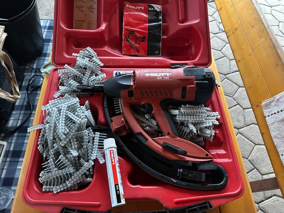 pistol Hilti gx 100 cutie, gaz si cuie