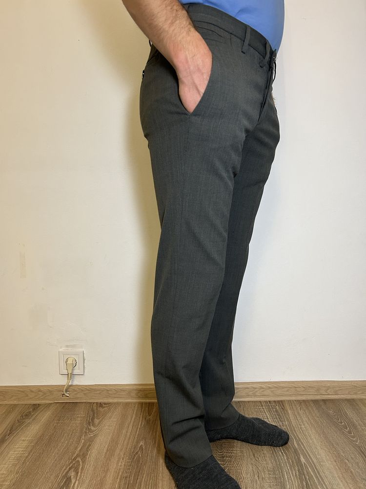 Pantaloni office gri eleganți bărbați 48