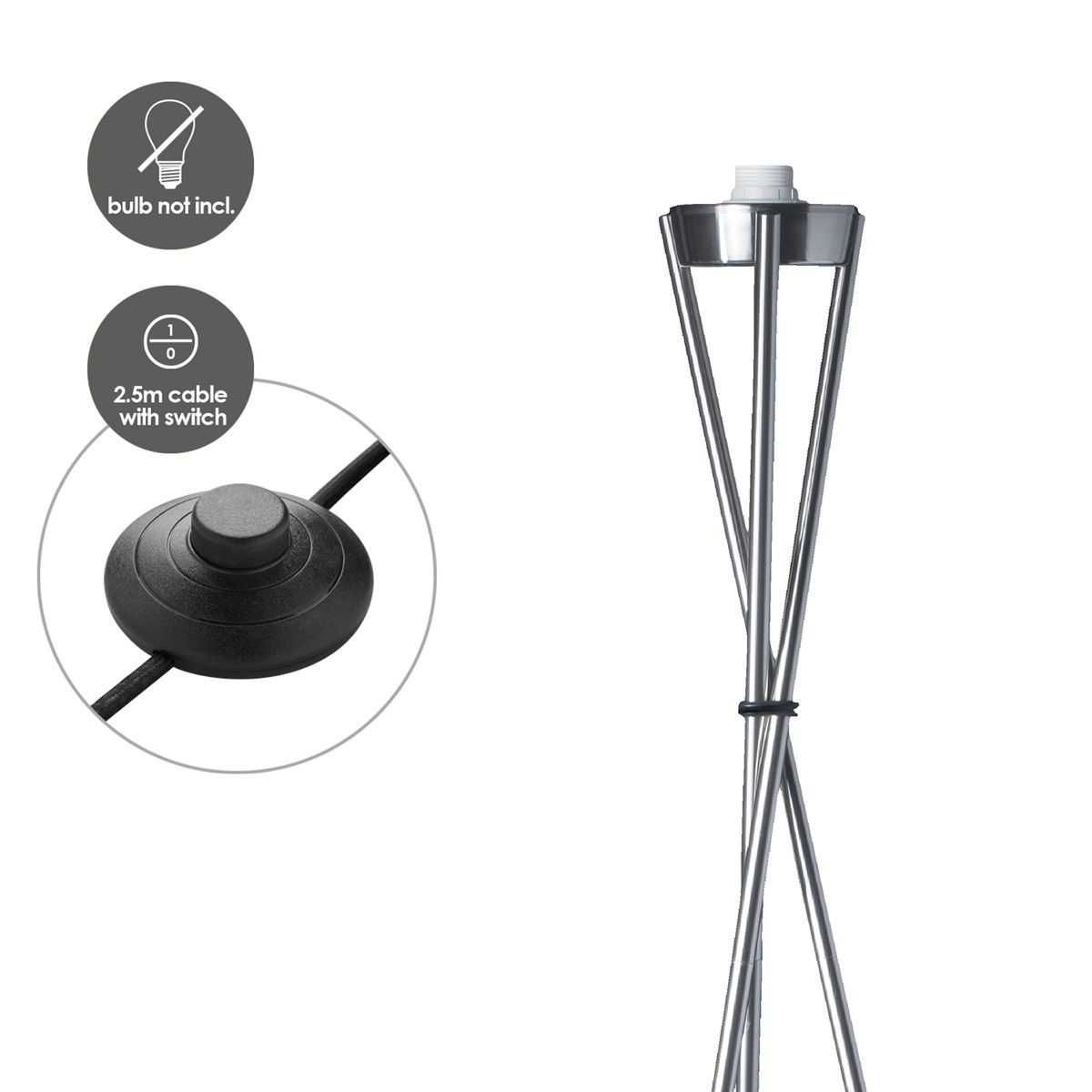 Lampa de podea, Home sweet home LEGS, 149 cm - otel mat