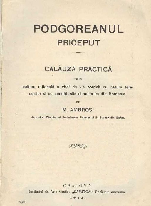 Podgoreanul Priceput - Călăuză Practică (anul 1913) - M. Ambrosi