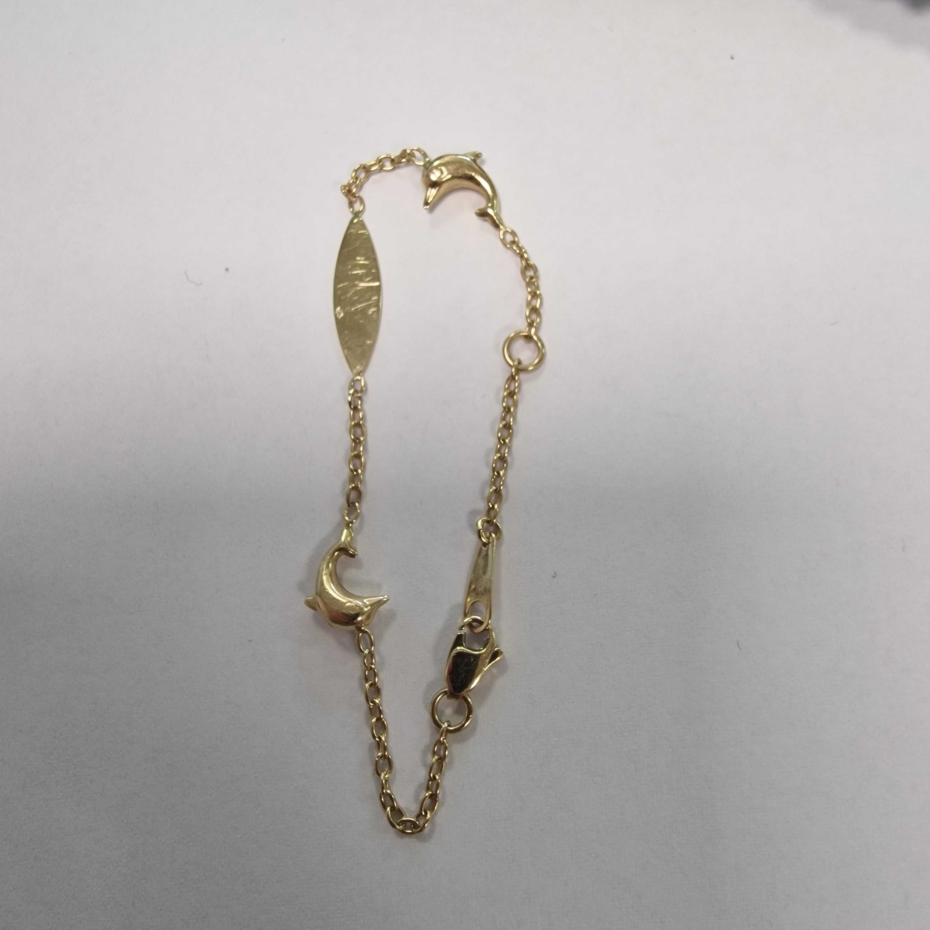 ( B30475.1 / Ag28 Doi Baieti ) Bratara Aur 14K - 2.27 grame / 755 lei