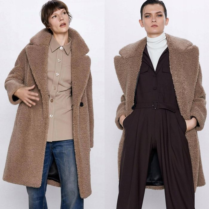 Palton blana Zara winter edition