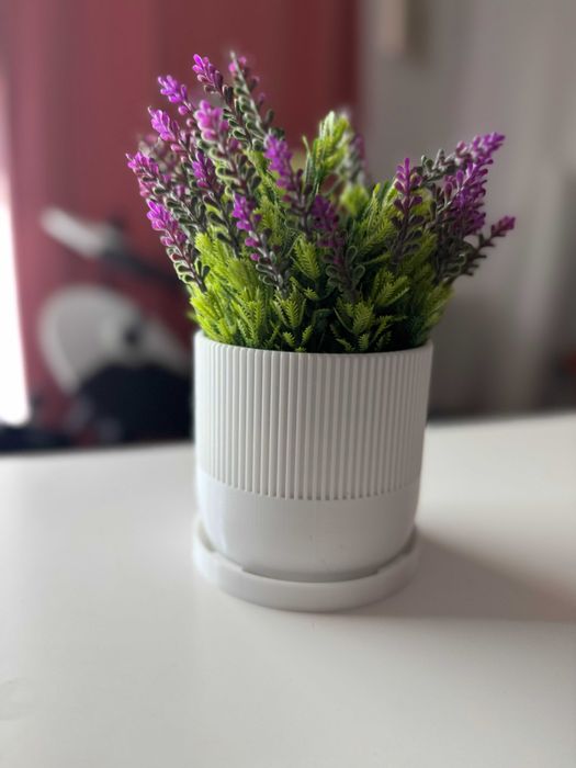 3D Printed Flower Pot with Drainage – Durable PETG Planter